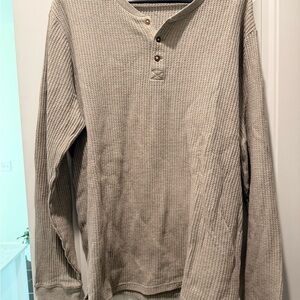 Junk Food Clothing Beige Waffle Knit Top